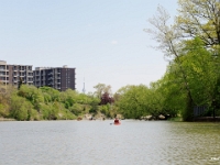 48303CrLe - Anniversary Weekend Kayak Adventure - Kayaking along the Humber River into Lake Ontario, for a picnic.JPG